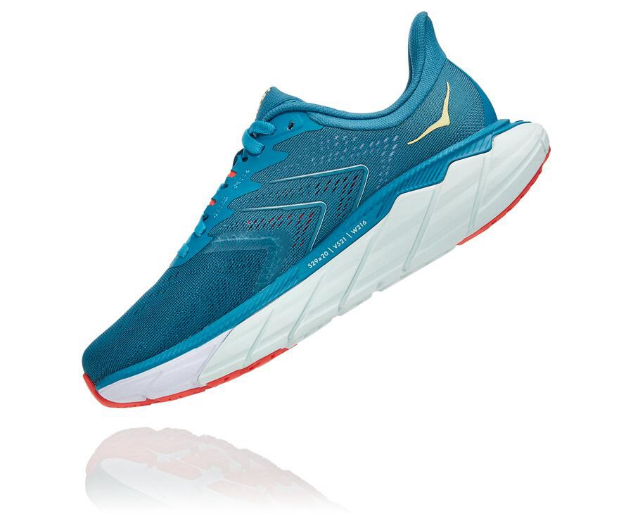 Hoka One One Hardloopschoenen Dames - Arahi 5 - Blauw/Wit - UK9623518